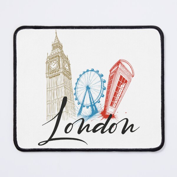 Item preview, Colorful London Landmark Trio Illustration designed and sold by AtuqStudio.