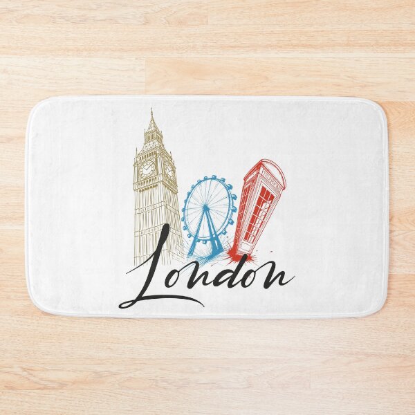 Item preview, Colorful London Landmark Trio Illustration designed and sold by AtuqStudio.