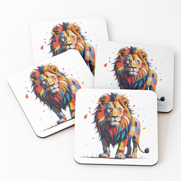 Item preview, Lion Smirkalot! Because when you rule the savanna, smile like you're in a toothpaste commercial, and leave a trail of colorful chaos behind—you deserve a name with both royalty and ridiculous charm. designed and sold by dcohea.