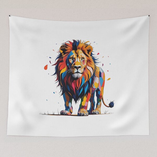 Item preview, Lion Smirkalot! Because when you rule the savanna, smile like you're in a toothpaste commercial, and leave a trail of colorful chaos behind—you deserve a name with both royalty and ridiculous charm. designed and sold by dcohea.