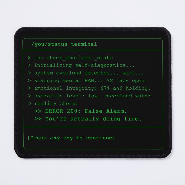 Item preview, ERROR 200 – You’re Actually Doing Fine (Terminal Art) designed and sold by bloria.