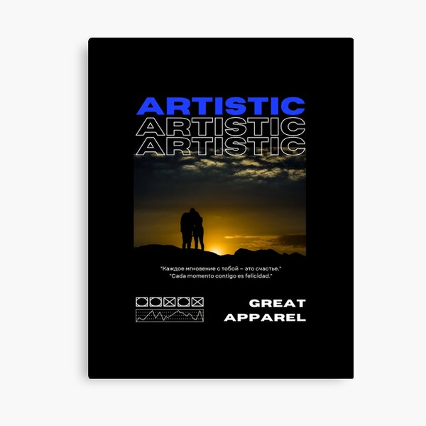 Item preview, Artistic Love– Modern Fashion Poster Design with Sunset Silhouette designed and sold by Cool Buddy Customs.