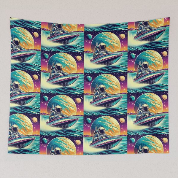Item preview, astronaut using a speedboat designed and sold by Dogandesighn.