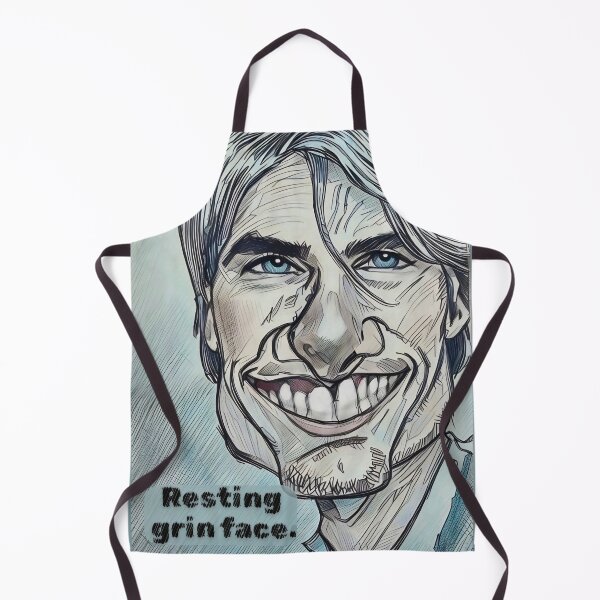 Item preview, Resting Grin Face Funny Caricature Art designed and sold by gleefulme.