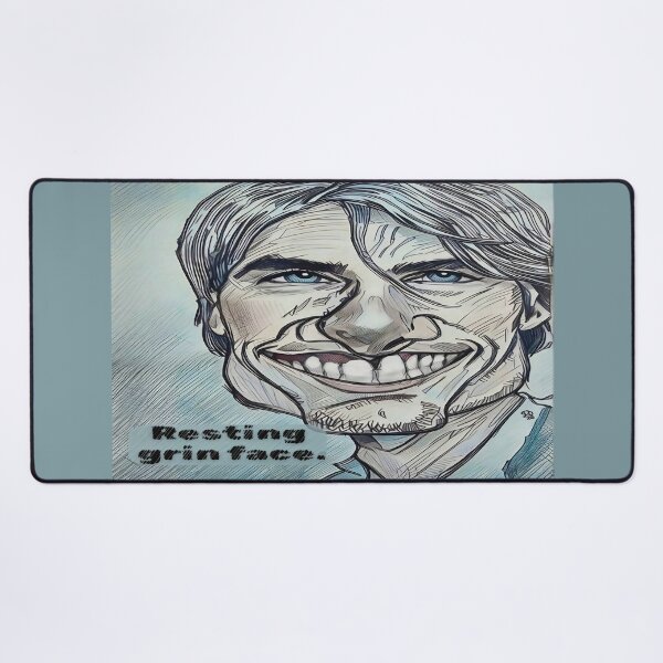 Item preview, Resting Grin Face Funny Caricature Art designed and sold by gleefulme.