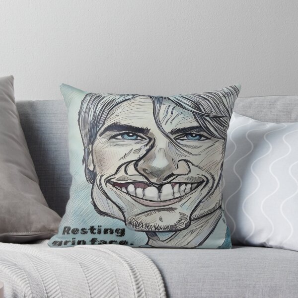 Item preview, Resting Grin Face Funny Caricature Art designed and sold by gleefulme.