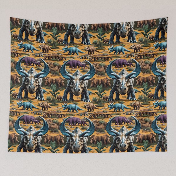 Item preview, Dinosaur Pattern (Triceratops) designed and sold by PatronesKawai.