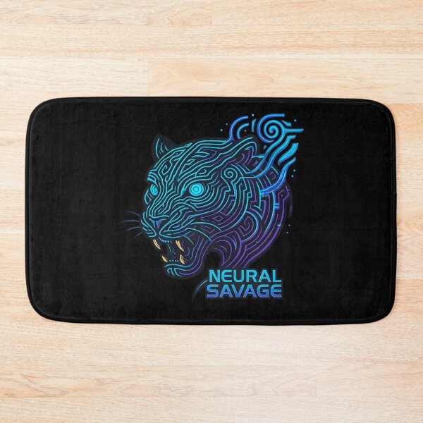 Item preview, Neural Savage Cyber Panther Emblem designed and sold by MysticArtisan.