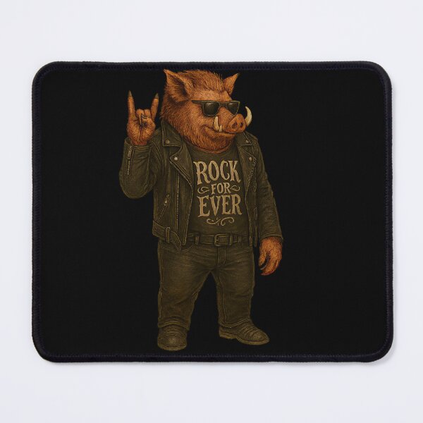 Item preview, Rock Forever Boar – Cool Wild Boar in Sunglasses and Leather Jacket designed and sold by Daagath.