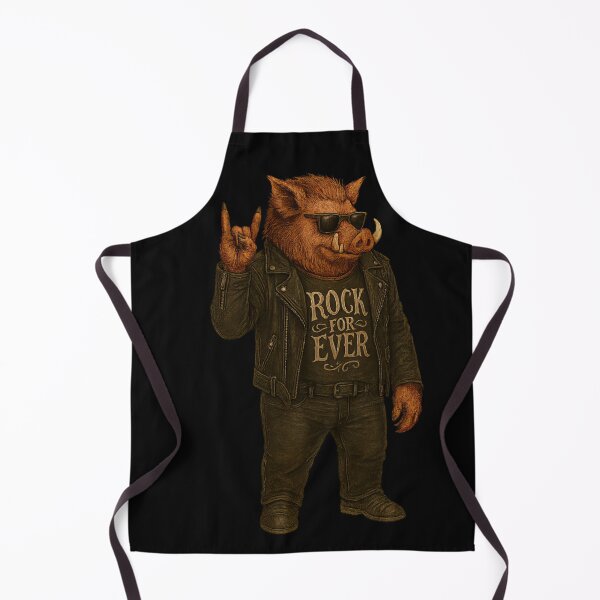 Item preview, Rock Forever Boar – Cool Wild Boar in Sunglasses and Leather Jacket designed and sold by Daagath.