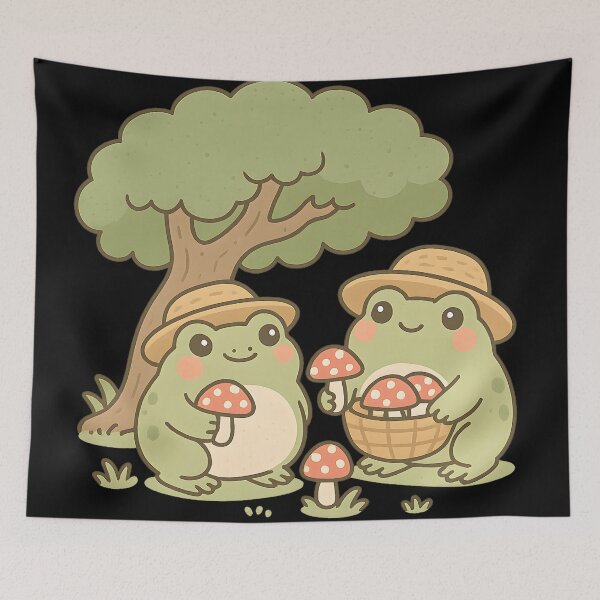 Item preview, Forest Forager Frogs Kawaii Art designed and sold by MysticArtisan.