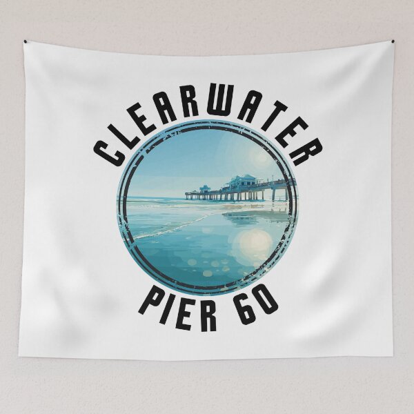 Item preview, Clearwater – Pier 60 (with Black Lettering) designed and sold by VelvetRoom.