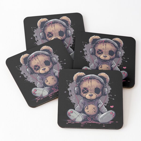 Item preview, Cute teddy bear listening to music designed and sold by drizzd.