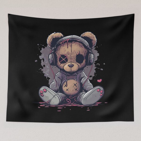 Item preview, Cute teddy bear listening to music designed and sold by drizzd.