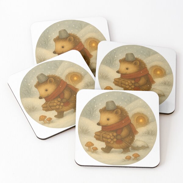 Item preview, Cozy Hedgehog Winter Chores Cozy Cottage Friends Series designed and sold by OpenArt.