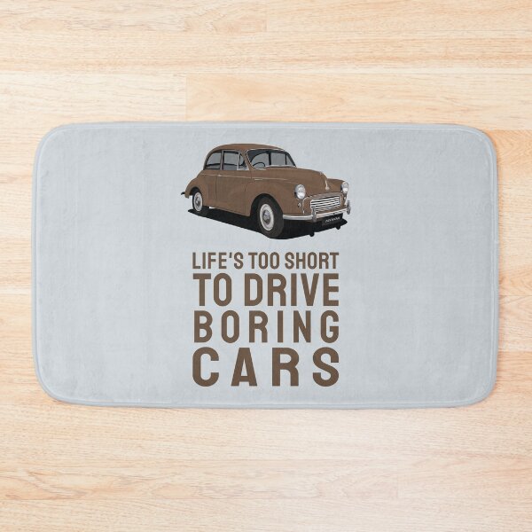 Item preview, Life's too short to drive boring cars with Morris Minor in brown designed and sold by knappidesign.