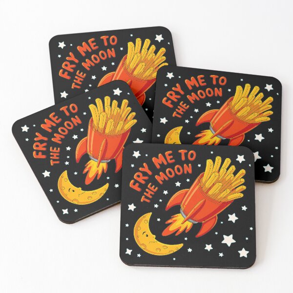Item preview, Fry Me To The Moon Funny Fries Shirt designed and sold by Amanda's Factory.