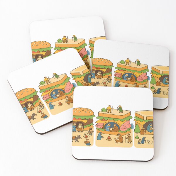 Item preview, Lilliputian Nativity in a Sandwich designed and sold by POD DYNASTY | Original Print On Demand T-Shirt Graphics.