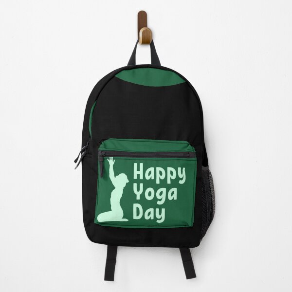 Item preview, Happy Yoga Day – Minimalist Green Design Sticker designed and sold by Breaking Shop.
