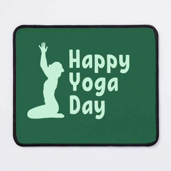Item preview, Happy Yoga Day – Minimalist Green Design Sticker designed and sold by Breaking Shop.