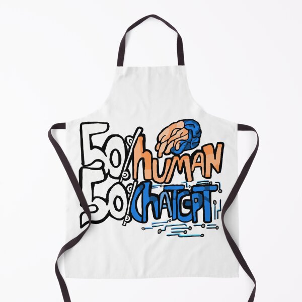 Item preview,  50% Human 50% ChatGPT - Funny AI Art - Tech Brain Design designed and sold by Cherry Prism Designs.