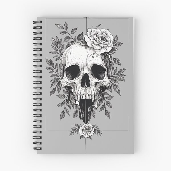 Item preview, Floral Skull with Roses designed and sold by Spill & Signal.