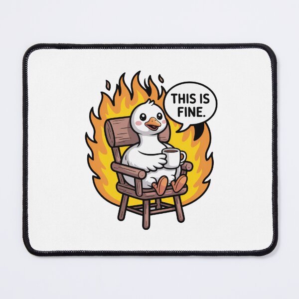 Item preview, This Is Fine Funny Cartoon Goose Meme designed and sold by MonkiFlipp.
