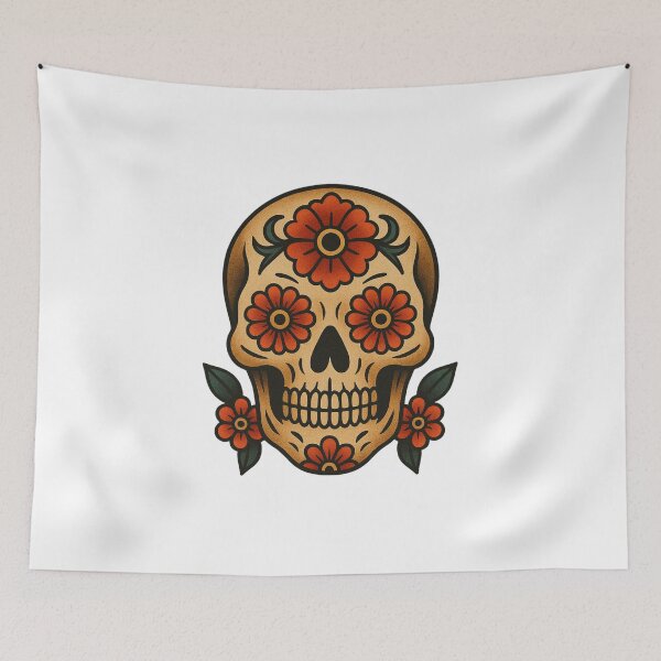 Item preview, Dia de Los muertos skull designed and sold by The lucky Hippy.
