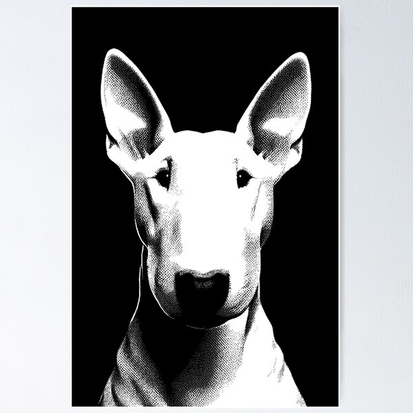 Item preview, Bull Terrier Dog Black & White Pop Art | Gift For Bull Terrier Lovers, Bull Terrier Moms, Bull Terrier Dads & Bull Terrier Owners designed and sold by K9ish.