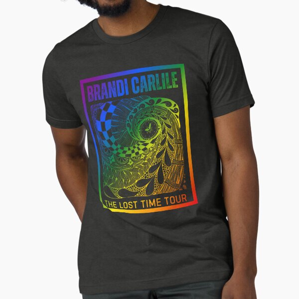 Artikel-Vorschau von Brandi Carlile, Klassische Pride-Flaggengrafik, abstrakte Regenbogen-Uhrengrafik und -text, LGBTQ+, positive Stimmung, Musikfestival,, designt und verkauft von PrideBeProud.