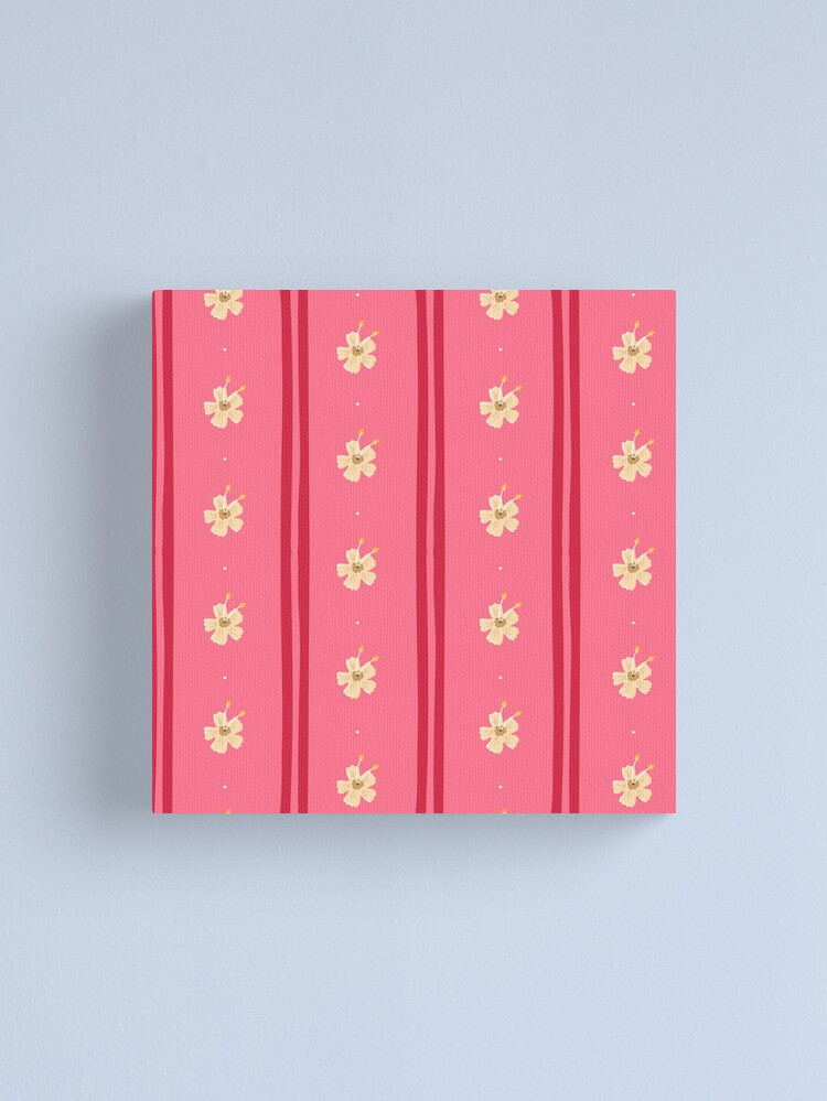 Thumbnail 1 of 3, Canvas Print, Hibiscus tropical floral pattern designed and sold by indysign.