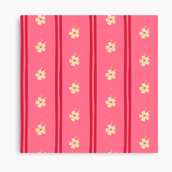 Hibiscus tropical floral pattern Canvas Print