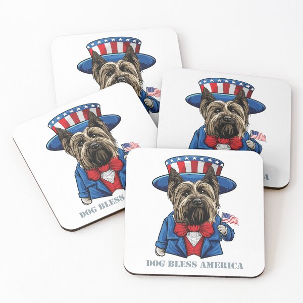 Item preview, Funny 4th of July Skye Terrier  Dog Bless America designed and sold by whyitsme.