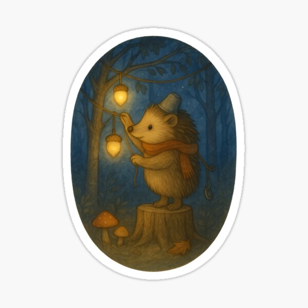 Item preview, Cozy Hedgehog Twilight Beacons Cozy CottageFriends Series designed and sold by OpenArt.
