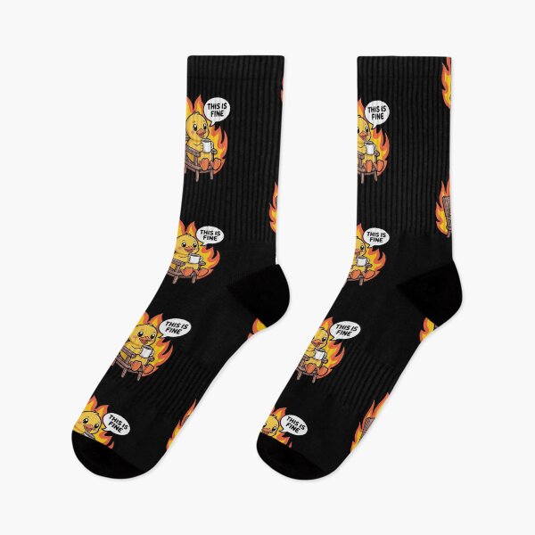 Item preview, This Is Fine Funny Rubber Duck Cartoon designed and sold by MonkiFlipp.