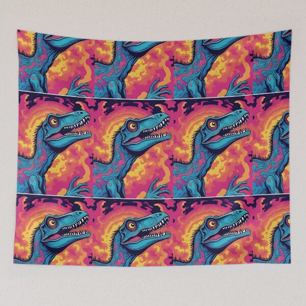 Item preview, Dinosaur Pattern (Velociraptor) designed and sold by PatronesKawai.