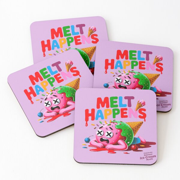 Item preview, Melt Happens Funny Ice Cream Summer Shirt designed and sold by Amanda's Factory.