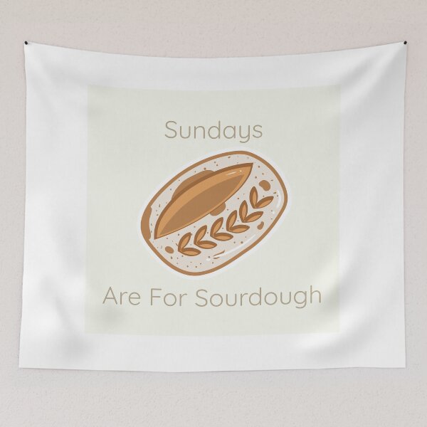 Item preview, Sundays Are for Sourdough – Cute Baking Lover Print designed and sold by SocialSway.