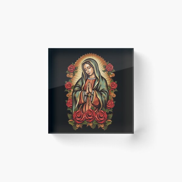 Item preview, Virgen de Guadalupe Virgin Mary Virgencita Floral designed and sold by HechoEnAztlan.