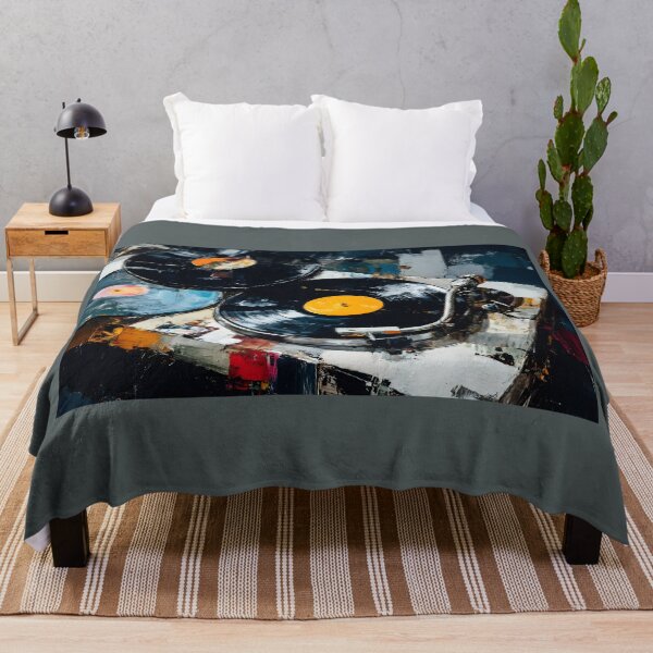 Item preview, Retro Vinyl Groove - Colorful Turntable Art with Bold Accents Celebrating Analog Music Abstract Art designed and sold by OlfactoART Studio.