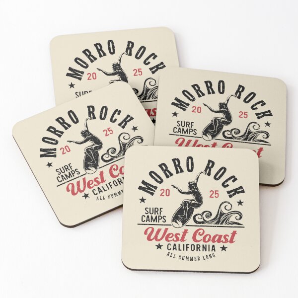 Item preview, Surfing Morro Rock Surf Camp West Coast California designed and sold by eclecTEEq.