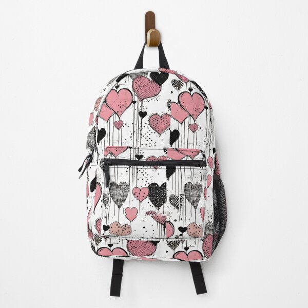 Item preview, Cœurs Graphiques en Rose & Noir - Motif Artistique Transparent designed and sold by MeowLoka ⭐⭐⭐⭐.