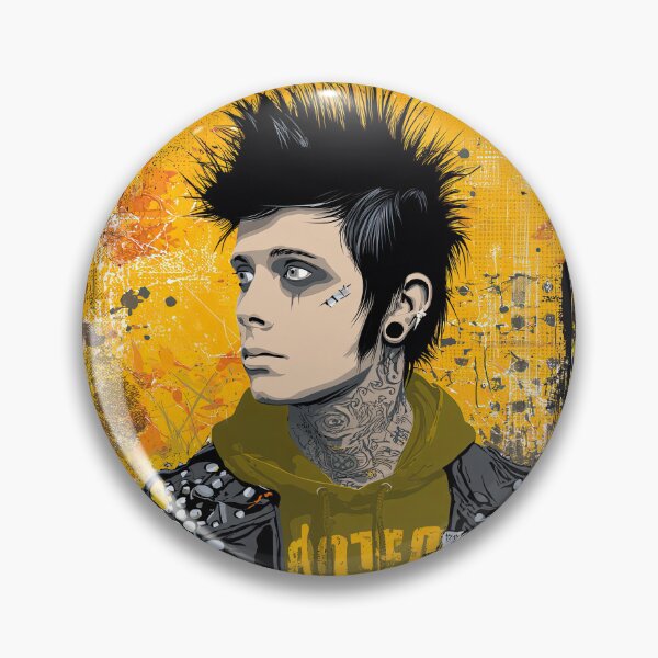 Item preview, Punk Man With Facial Hair Tattoos Piercings designed and sold by Piotrek0001.