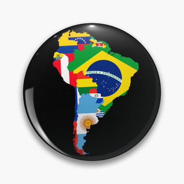Item preview, Latin South America Continent Map Flags designed and sold by HechoEnAztlan.