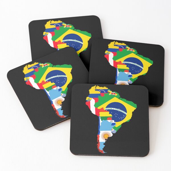 Item preview, Latin South America Continent Map Flags designed and sold by HechoEnAztlan.