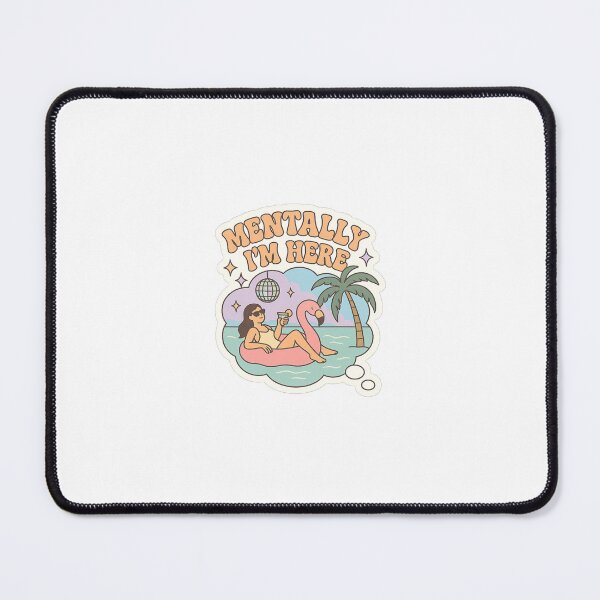 Item preview, Mentally I’m Here – Retro Escapism Sticker designed and sold by Kins-sticks747.