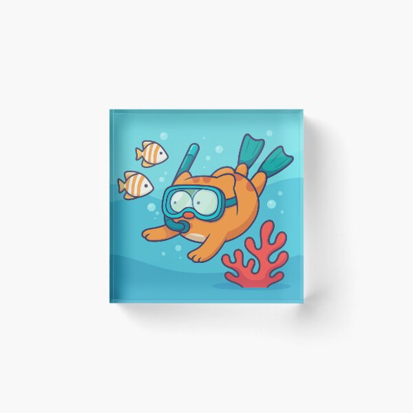 Item preview, Scuba Cat Adventure designed and sold by Alpaca Ridge.