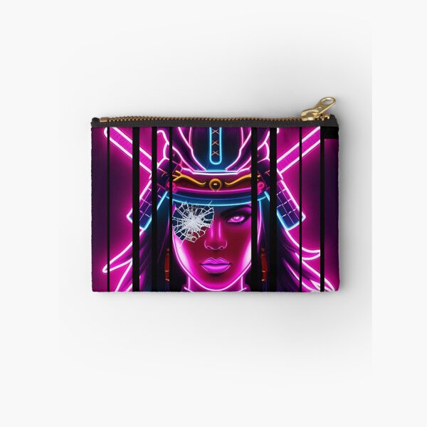 Item preview, Neon samurai with a cracked visor.1 designed and sold by Neon G.