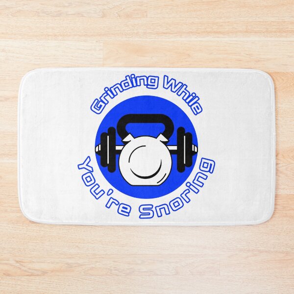 Item preview, Grinding While You're Snoring-Kettlebell/Barbell Combo-Blue designed and sold by The Expression Den.
