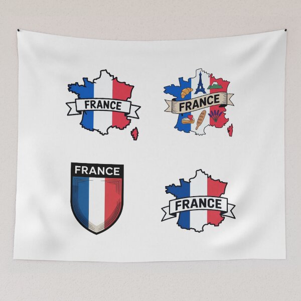 Item preview, France Flag Map designed and sold by Paper Drip.